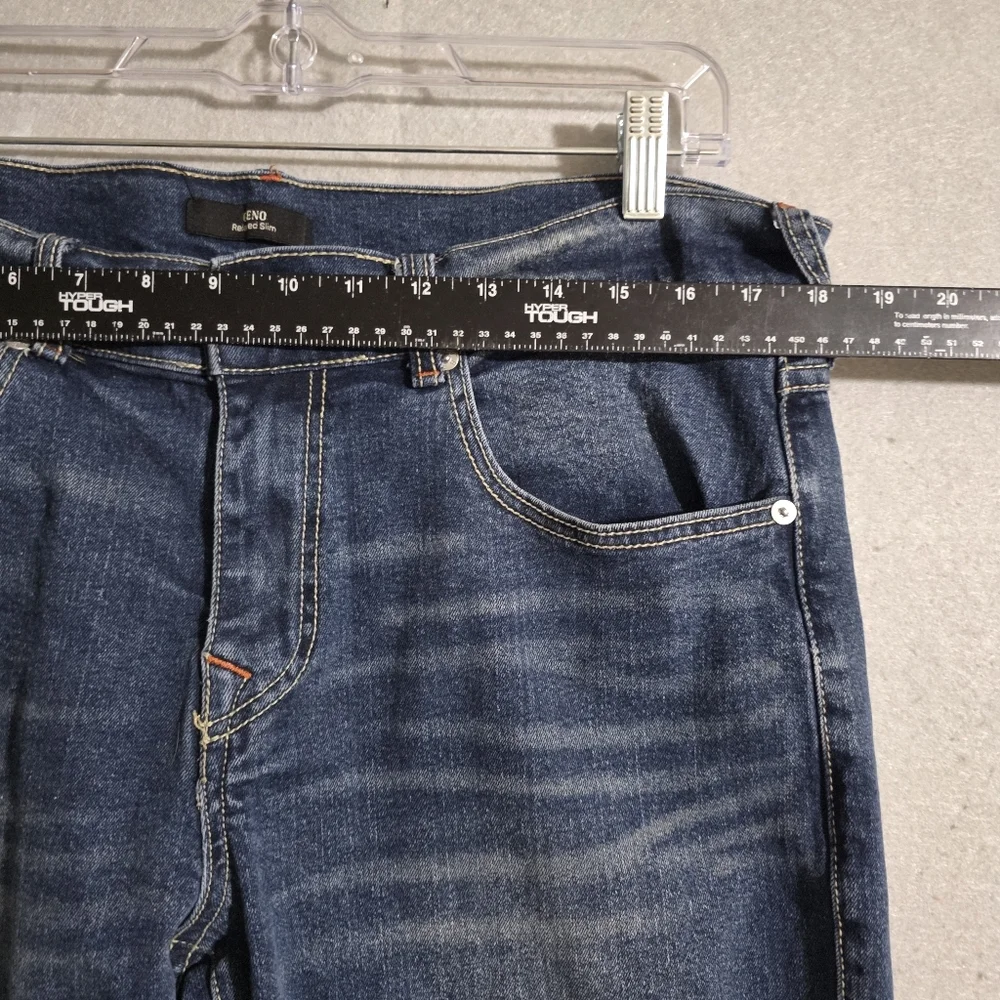 True Religion Mens Geno Relaxed Slim Denim Jeans Flap Pockets Size 34x29